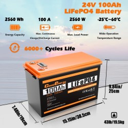 Cloudenergy CL12-300B LiFePO4 12,8V 300Ah 3,84kWh varavoima 200A BMS pitkäikäinen