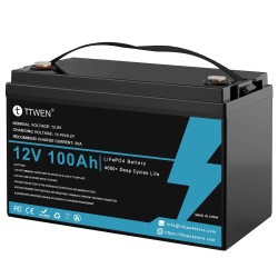 TTWEN 12V 100Ah LiFePO4 akku Bluetoothilla 100A BMS matkailuautoihin ja aurinkojärjestelmiin