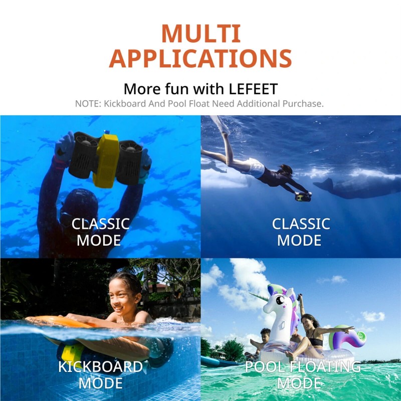 LEFEET C1 modulaarinen vedenalainen skootteri 2-vaihteinen langaton ohjaus 30–60 minuutin käyttöaika