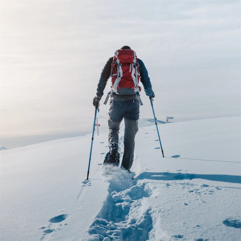 FUNWATER alumiiniset lumikengät 21/25/30 tuumaa helposti puettavat säädettävät sauvat kantokassi