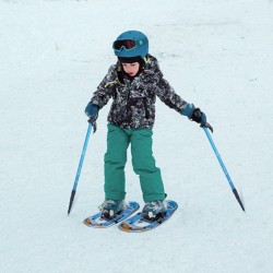 FUNWATER 19-tuumaiset kevyet lasten lumikengät alumiinirunko nastat säädettävät sauvat kantokassi SOPWSS0009