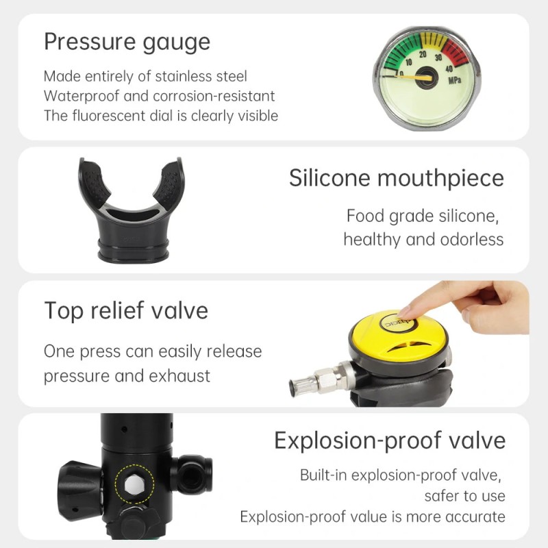 DIDEEP 1 litran kannettava sukellustankki sukellussetti sukelluslasit kantolaukku valinnainen kompressori