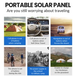 Anvolan joustava taitettava aurinkopaneeli 100 W 18 V kannettava laturi puhelimille ja kannettaville