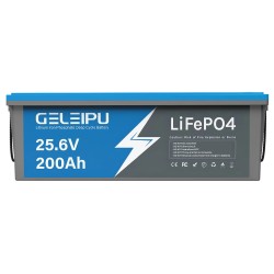 GELEIPU 25 6V 200Ah LiFePO4 akku 5120Wh sisäänrakennettu 100A BMS sopii perämoottoriin ja aurinkojärjestelmään