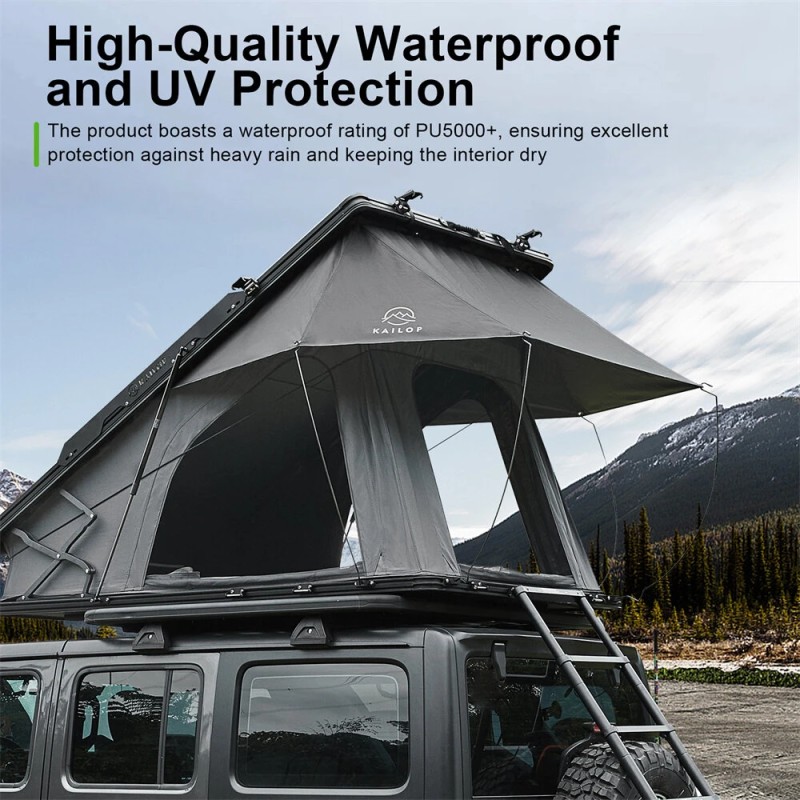 Kailop adventure 2.0 takana avautuva alumiinikovakuori kattoteltta säänkestävä kahden hengen