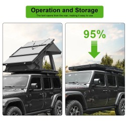 Kailop adventure 2.0 takana avautuva alumiinikovakuori kattoteltta säänkestävä kahden hengen