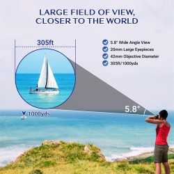 AOMEKIE AO3085 10x42 ED-linssikiikarit BAK4-prisma vesitiiviit aikuisille ja lapsille