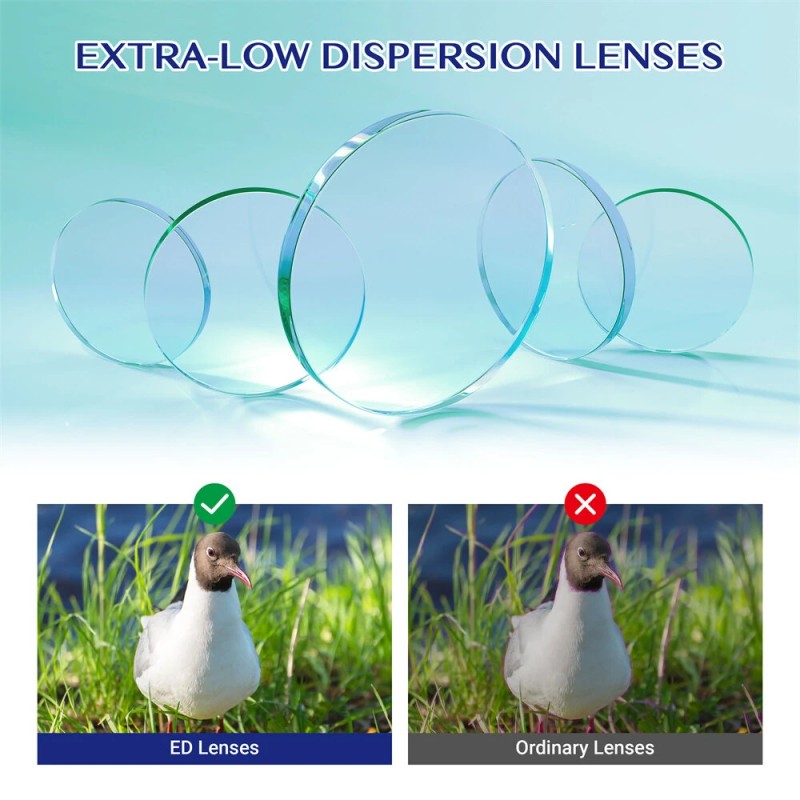 AOMEKIE AO3085 10x42 ED-linssikiikarit BAK4-prisma vesitiiviit aikuisille ja lapsille