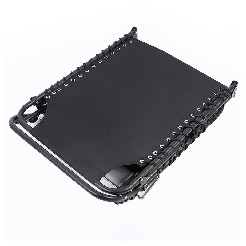 IPRee taittuva rantatuoli 190×58×30cm 150kg maksimikuorma irrotettava niskatuki 4-asentoinen selkänoja musta