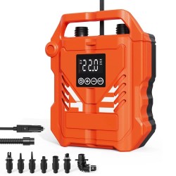 WaveRite 22PSI korkeapaineinen melontalautapumppu 12V autokäyttöön kannettava sähköpumppu automaattisammutus 7 suutinta