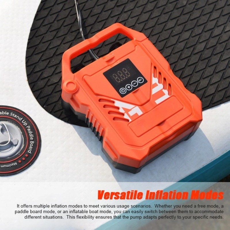 WaveRite 22PSI korkeapaineinen melontalautapumppu 12V autokäyttöön kannettava sähköpumppu automaattisammutus 7-suutinta