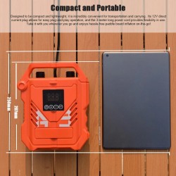 WaveRite 22PSI korkeapaineinen melontalautapumppu 12V autokäyttöön kannettava sähköpumppu automaattisammutus 7-suutinta