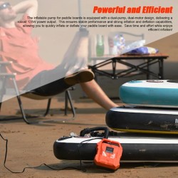 WaveRite 22PSI korkeapaineinen melontalautapumppu 12V autokäyttöön kannettava sähköpumppu automaattisammutus 7-suutinta