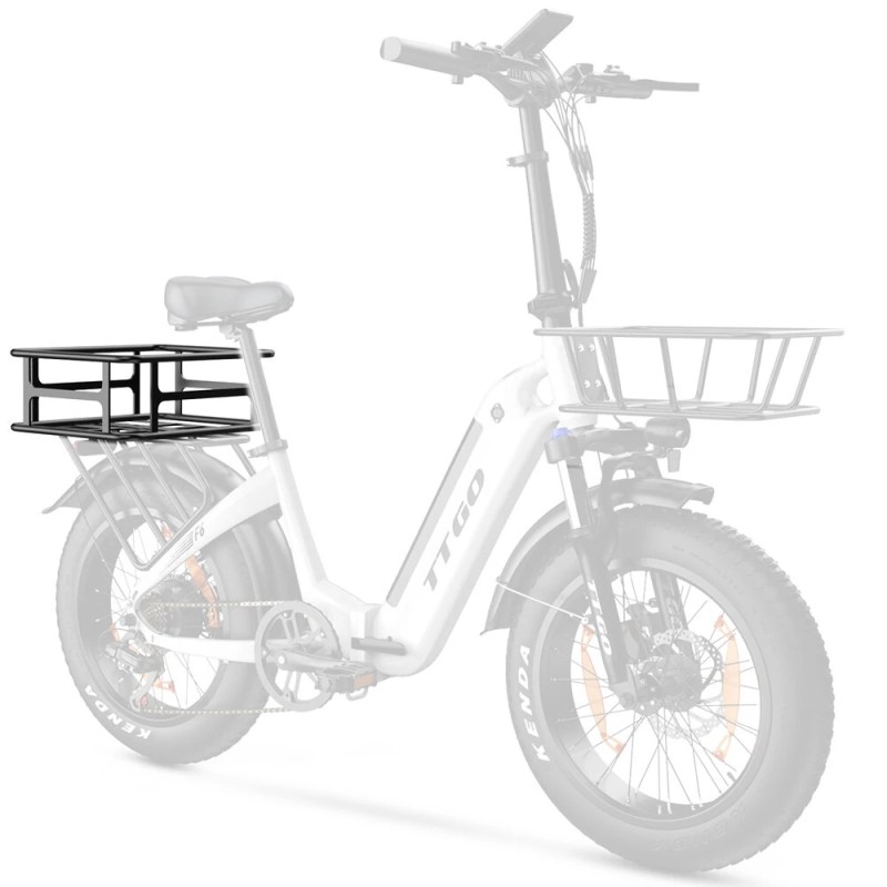 Suuren kapasiteetin takakori TTGO F6 sähköpyörään rautainen tukeva takateline