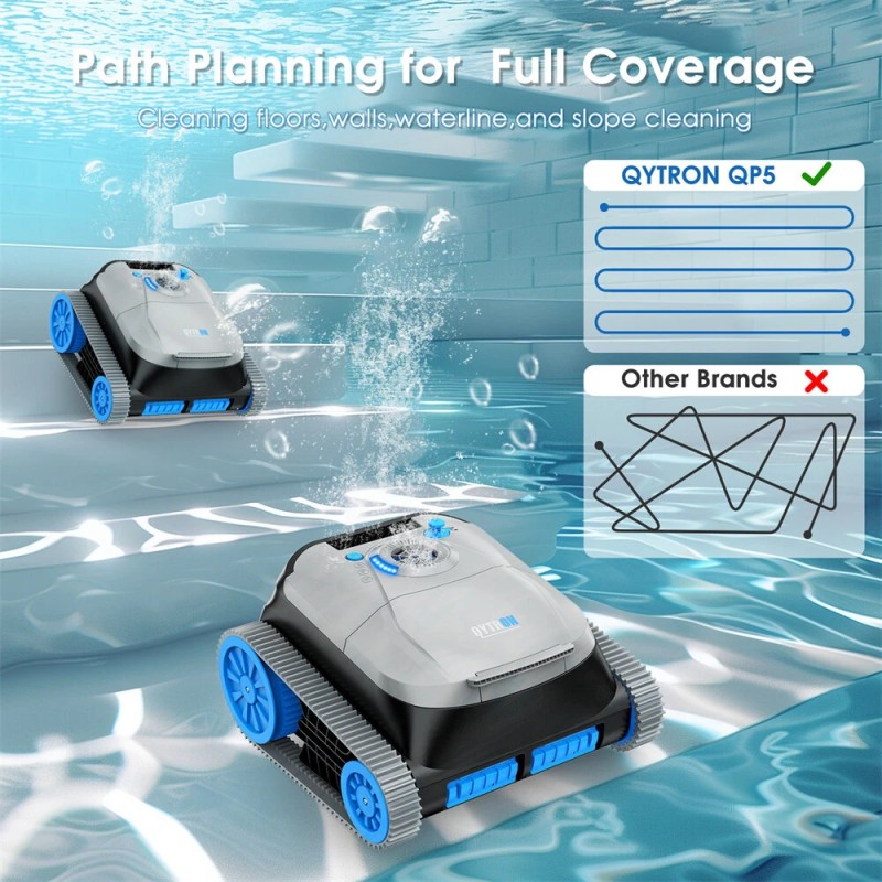 NIXBOT QP5 johdoton robottiallasimuri seinien puhdistus älynavigaatiolla maahan upotettuihin ja maanpäällisiin altaisiin