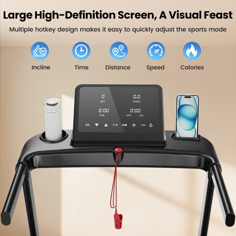 Formill FT61 taittuva juoksumatto 3,0 hv ultrahiljainen 15% kaltevuus 13,5 km/h 135 kg kantavuus
