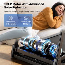 Formill FT61 taittuva juoksumatto 3,0 hv ultrahiljainen 15% kaltevuus 13,5 km/h 135 kg kantavuus