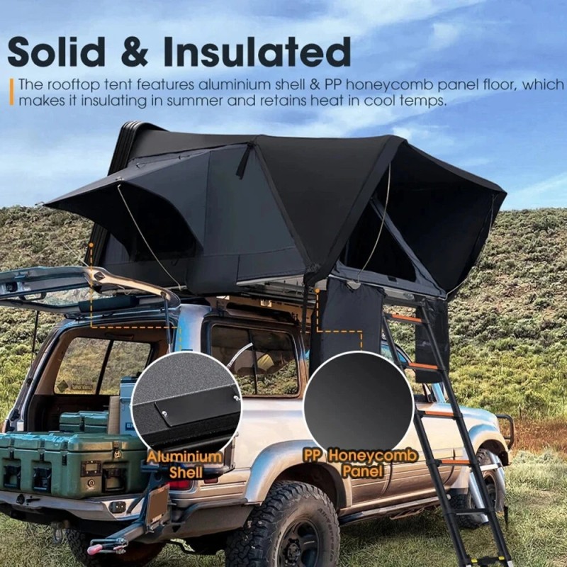 Kailop Maq1.0 alumiininen kovakuorinen 3-4 hengen kattoteltta maastoautoihin