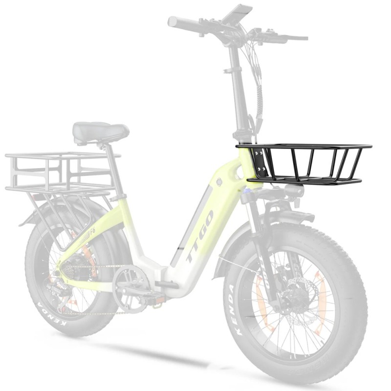 Tilava rautainen etukori TTGO F6 polkupyörään 350x310x190 mm