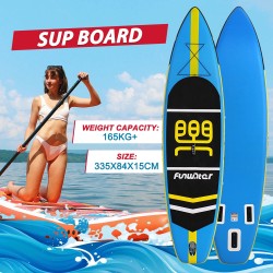 FunWater ilmatäytteinen sup-lauta 335x84x15cm ultrakevyt 10 l vedenpitävä reppu SUPFW03B