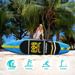 FunWater ilmatäytteinen sup-lauta 335x84x15cm ultrakevyt 10 l vedenpitävä reppu SUPFW03B