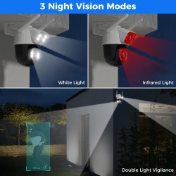 Hiseeu 6MP 4K ulkokamera panorointi ja kallistus kahdella linssillä tekoäly ihmistunnistus