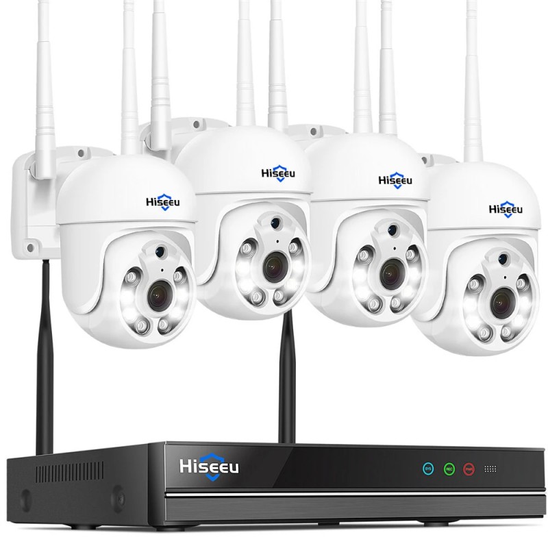 Hiseeu WK 4HD205 5MP langaton valvontajärjestelmä 4 kameraa IP66 vedenpitävä NVR Eseecloud sovellus