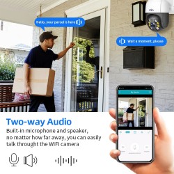 Hiseeu WHD812/WHD813 2MP/3MP PTZ langaton WiFi IP-valvontakamera 1080p 5x digitaalinen zoomaus iCSee-sovellus