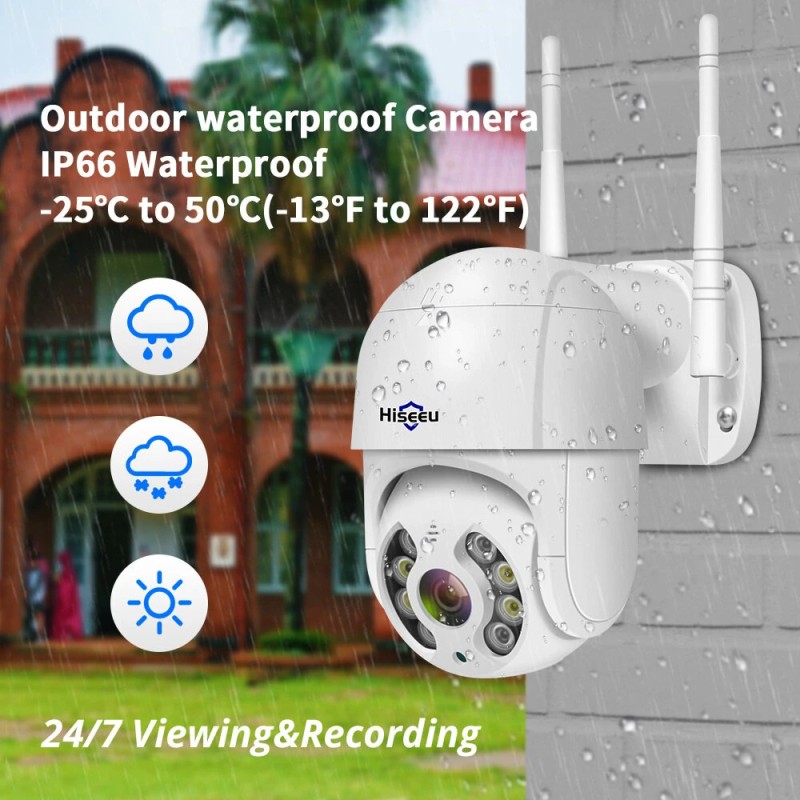 Hiseeu WHD812/WHD813 2MP/3MP PTZ langaton WiFi IP-valvontakamera 1080p 5x digitaalinen zoomaus iCSee-sovellus
