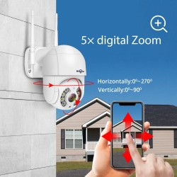 Hiseeu WHD812/WHD813 2MP/3MP PTZ langaton WiFi IP-valvontakamera 1080p 5x digitaalinen zoomaus iCSee-sovellus