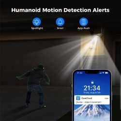 Hiseeu WK-4HBF03 3MP langaton IP-valvontajärjestelmä 4 kameraa IP66 vedenkestävä yönäkö liiketunnistus kaksisuuntainen ääni
