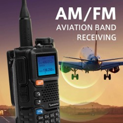 Quansheng UV-5R PLUS 5W ilmailuradio VHF UHF DTMF FM NOAA ladattava kahdensuuntainen radiopuhelin