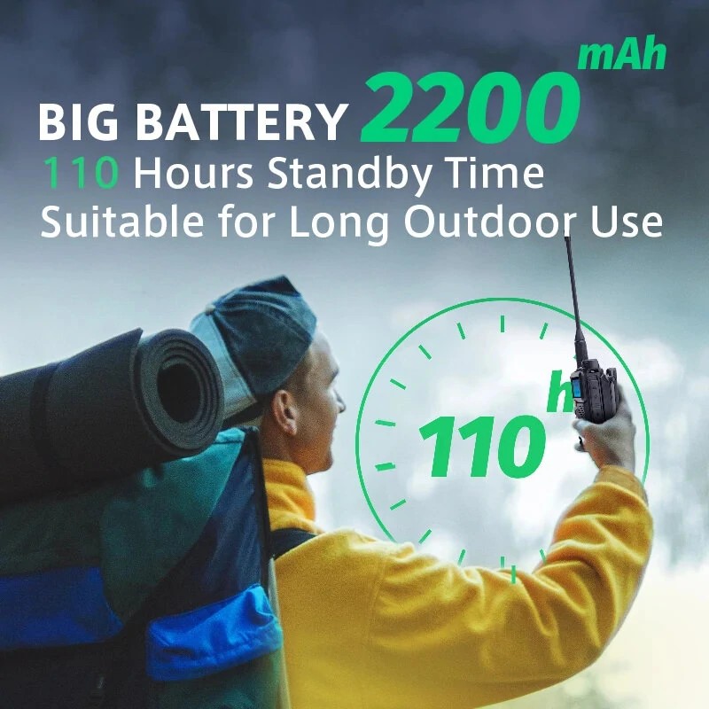 Quansheng UV-5R PLUS 5W ilmailuradio VHF UHF DTMF FM NOAA ladattava kahdensuuntainen radiopuhelin