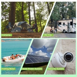 Tehokas 12V 400Ah LiFePo4 akku virtapankki sisäänrakennetulla BMS:llä aurinko- ja venekäyttöön