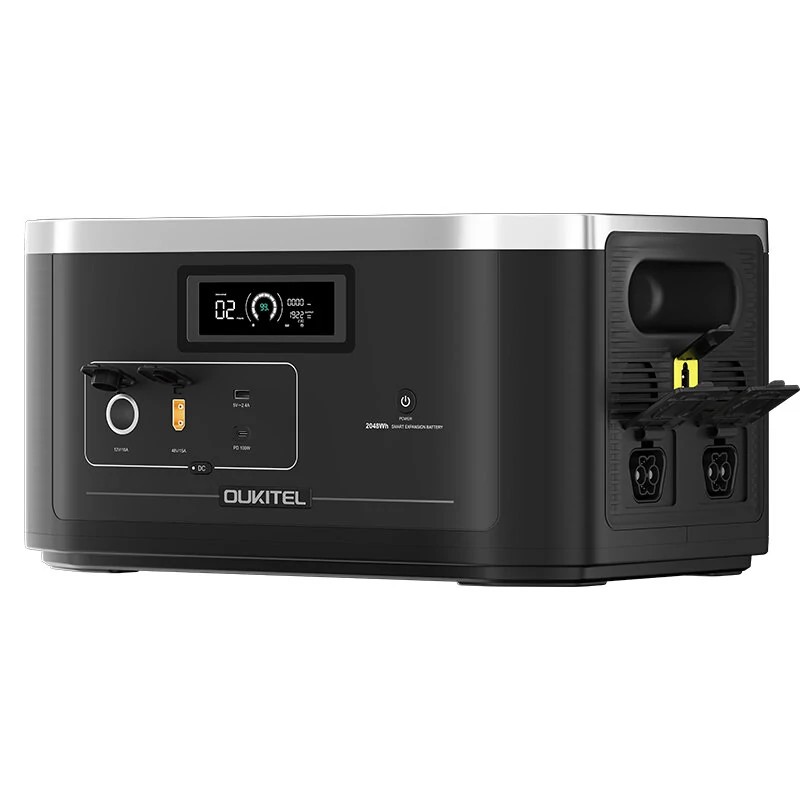 OUKITEL BP2000E kannettava virtalähde 2048Wh LiFePO4-akku 2200W UPS-toiminto aurinkolataus EU-pistoke