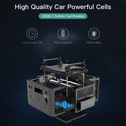 DOCROOUP 2000W kannettava aurinkovoimala LiFePO4 1997Wh varavirtalähde kotiin retkeilyyn hätätilanteisiin