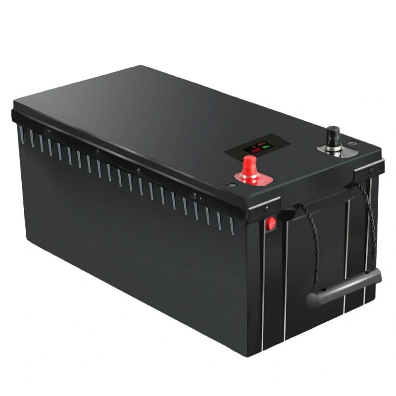 Tehokas 24 V 100 Ah LiFePO4-akku varavirtalähde 25,6 V sisäisellä BMS:llä aurinkosähköyn matkailuautoon uisteluun