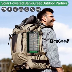 Bakeey 15W 36000mAh aurinkopaneelilla varustettu langaton varavirtalähde neljällä sisäisellä kaapelilla