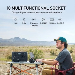 BLUETTI EB70 kannettava virtalähde 716Wh 1000W 32000mAh litiumrautafosfaatti aurinkogeneraattori matkailuun