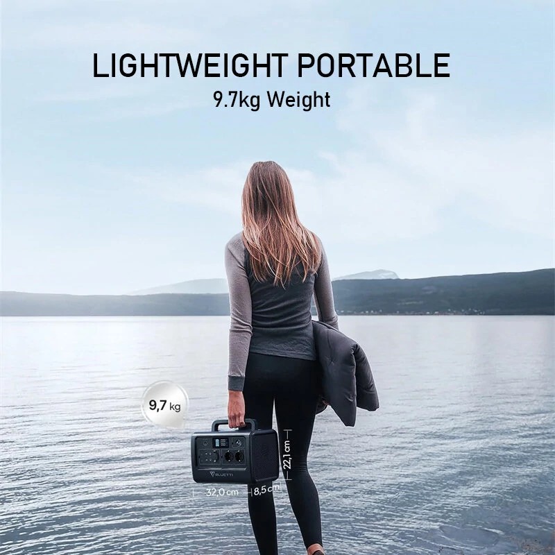 BLUETTI EB70 kannettava virtalähde 716Wh 1000W 32000mAh litiumrautafosfaatti aurinkogeneraattori matkailuun