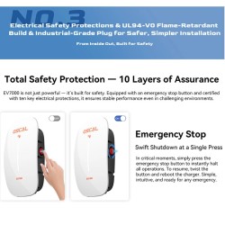 Blackview OSCAL EV7000 seinälle asennettava sähköauton 7 kW 32 A latausasema IP65 sovellusohjauksella