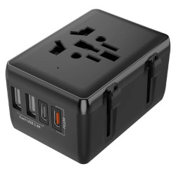 BlitzWolf BW TA1 universaali matkasovitin neljällä USB portilla PD20W yhteensopiva