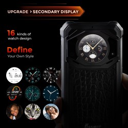 FOSSiBOT F101 Pro kestävä älypuhelin kaksoisnäytöllä 15 Gt muisti 128 Gt tallennustila 10600 mAh