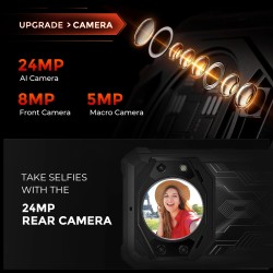 FOSSiBOT F101 Pro kestävä älypuhelin kaksoisnäytöllä 15 Gt muisti 128 Gt tallennustila 10600 mAh