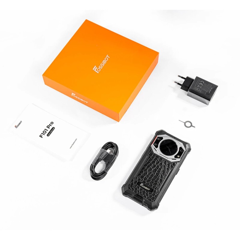 FOSSiBOT F101 Pro kestävä älypuhelin kaksoisnäytöllä 15 Gt muisti 128 Gt tallennustila 10600 mAh