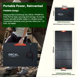 OSCAL PM400 Pro ja PM200 Pro taitettava kannettava aurinkopaneeli 200W/400W ETFE IP67 23% hyötysuhde