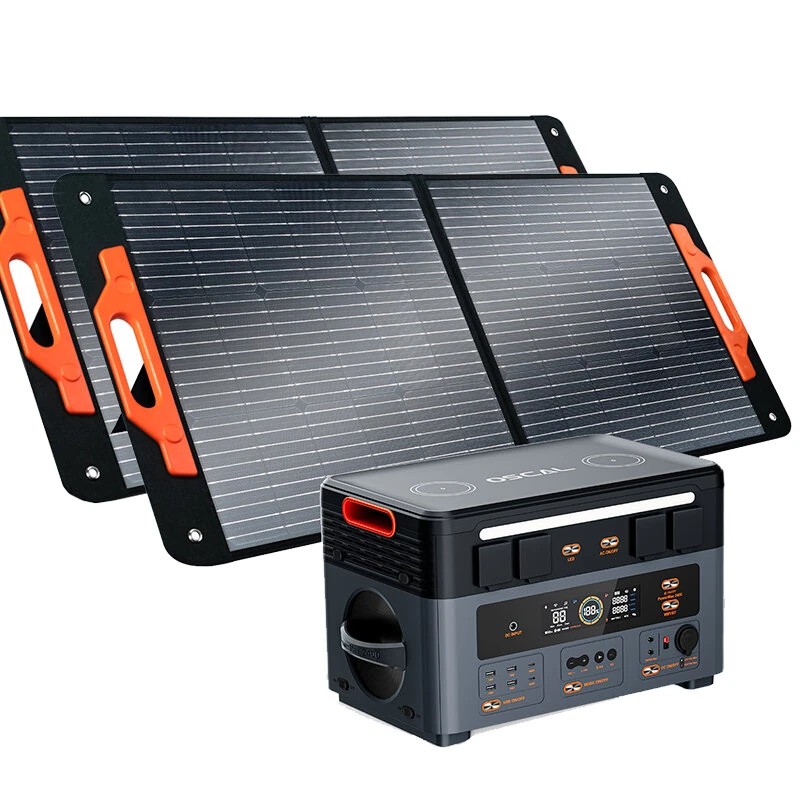 Blackview OSCAL PowerMax2400 kannettava 1872–20592Wh LiFePO4-varavirtalähde aurinkopaneelisarja 16 lähtöä langaton lataus