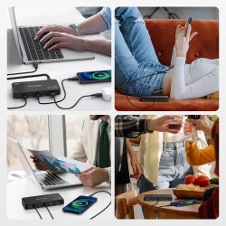 Blitzwolf BW-i100 120W 5-porttinen PD-lataustasema EU-pistokkeella 2 USB-A 3 USB-C