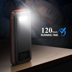 Elzle YD-887B 30000mAh varavirtalähde 22,5W sisäänrakennettu taskulamppu 2 tuloa 4 lähtöä PD- ja QC3.0-tuki