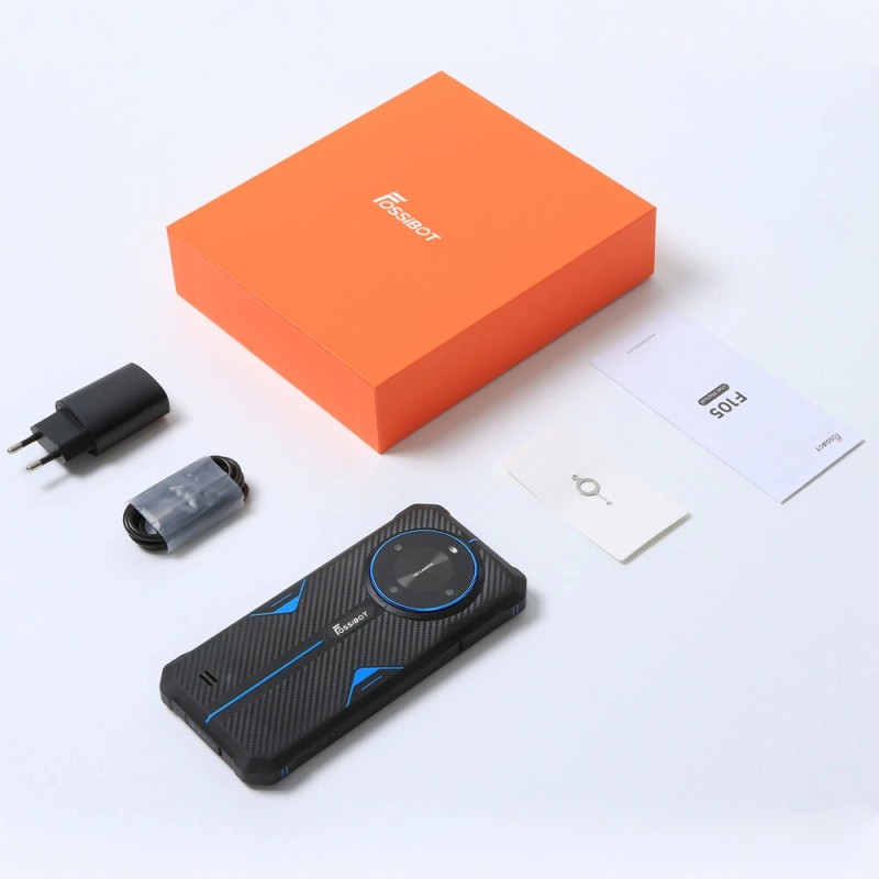 FOSSiBOT F105 kestävä älypuhelin 20 megapikselin kamera 12 Gt muisti 10300 mAh Android 14